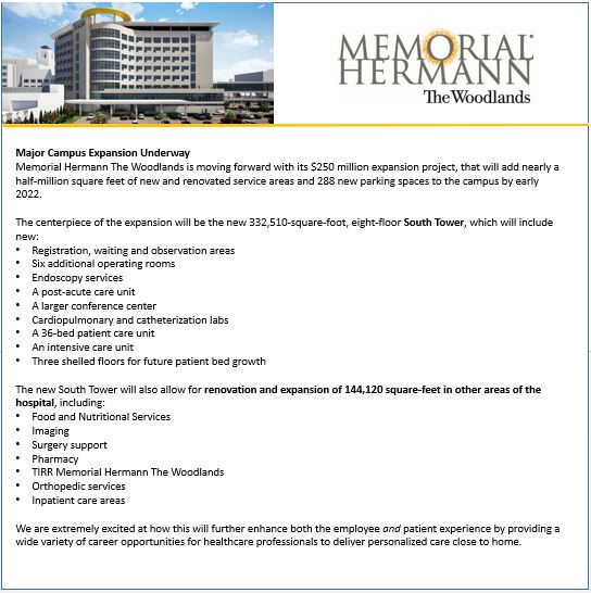 Grow your career with Memorial Hermann in The Woodlands